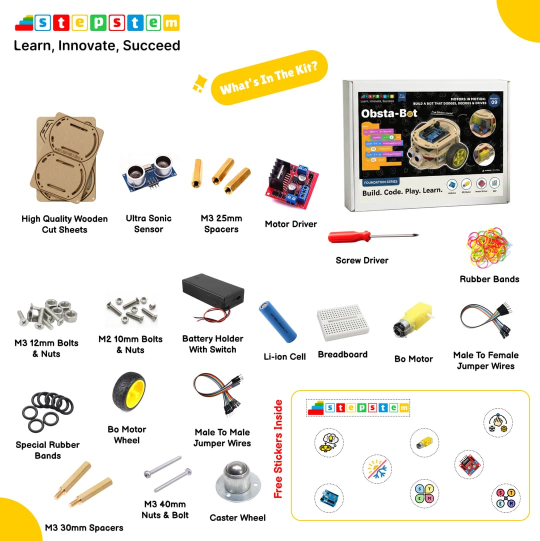 What's inside the box of Obsta-Bot